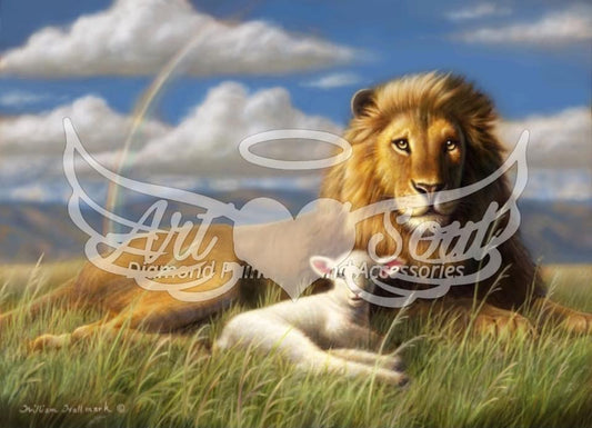 Lion and Lamb - by William Hallmark