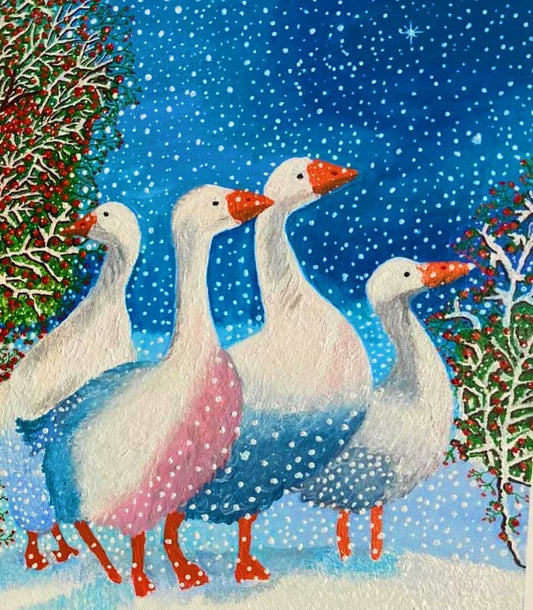 Painted Winter Ducks by Roger Carpenter