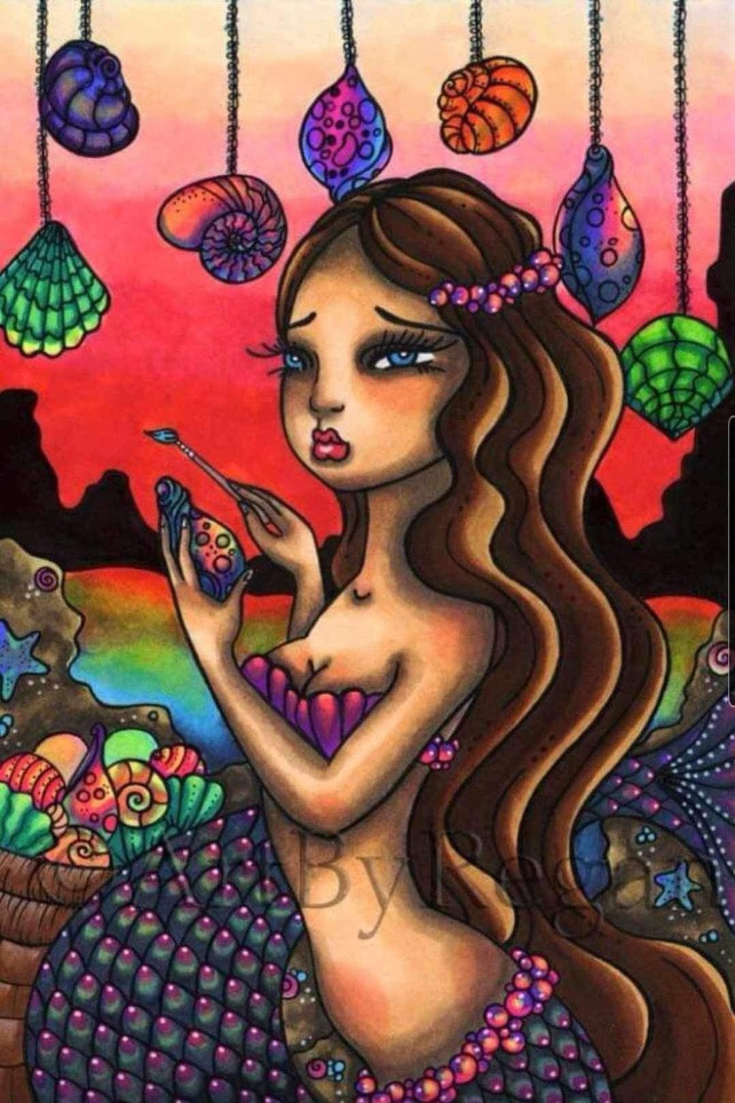 Maui mermaid Hannah lynn diamond popular painting