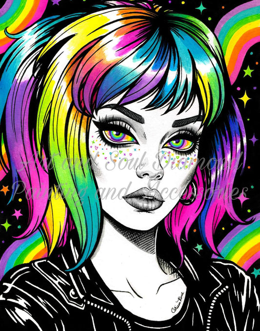 Rainbow Girl by Carissa Rose Art