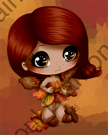 Chibi Fae Autumn by Amanda Hicks