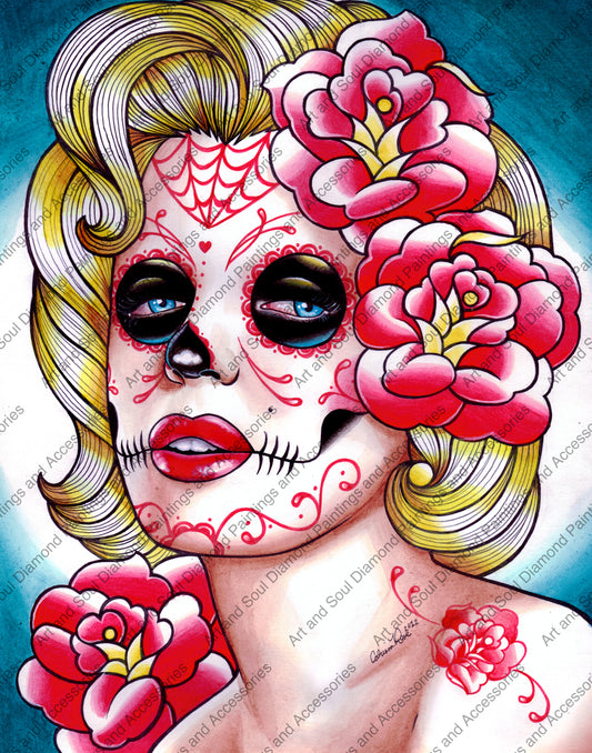 Day of the Dead Marilyn by Carissa Rose