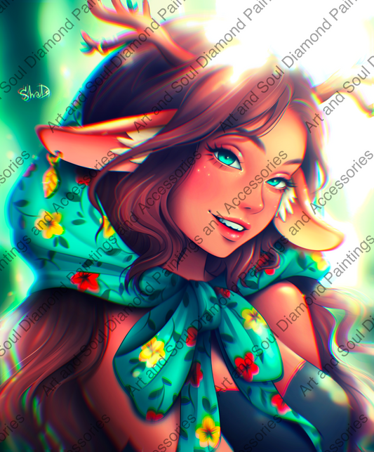 Deer Girl by Yaroslava Guskova