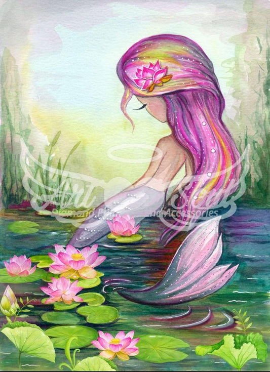 Mermaid and Lotus by Julia Spiri