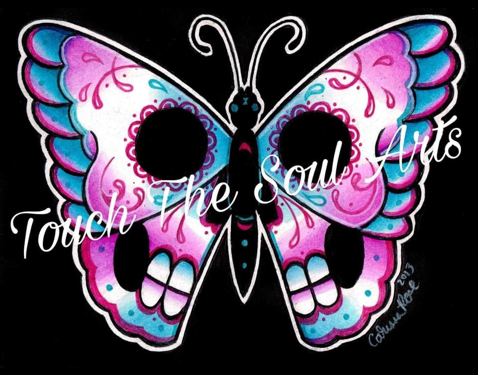 Sugar Skull Butterfly by Carissa Rose Art