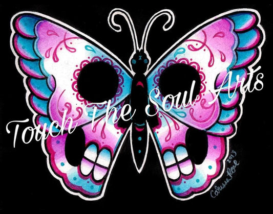 Sugar Skull Butterfly by Carissa Rose Art