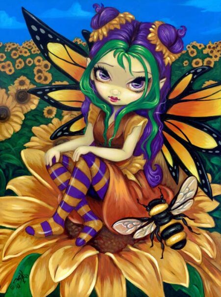 Sitting on a Sunflower by Jasmine Becket-Griffith