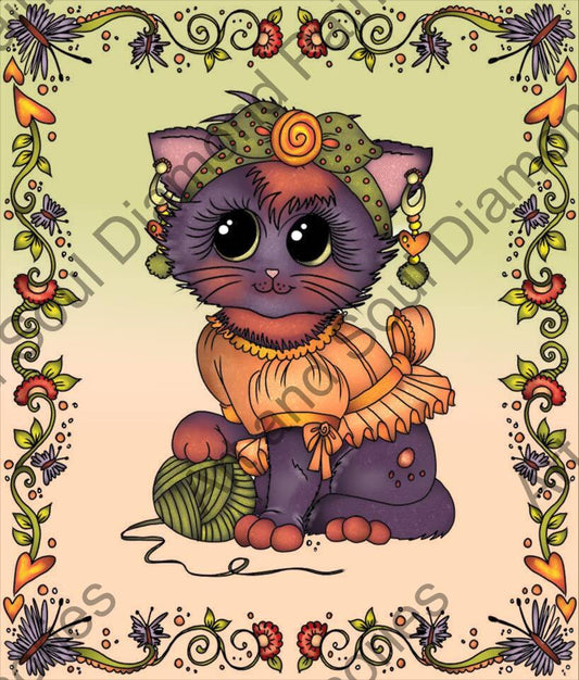 Knitting Kitty Bestie by Sherri Baldy