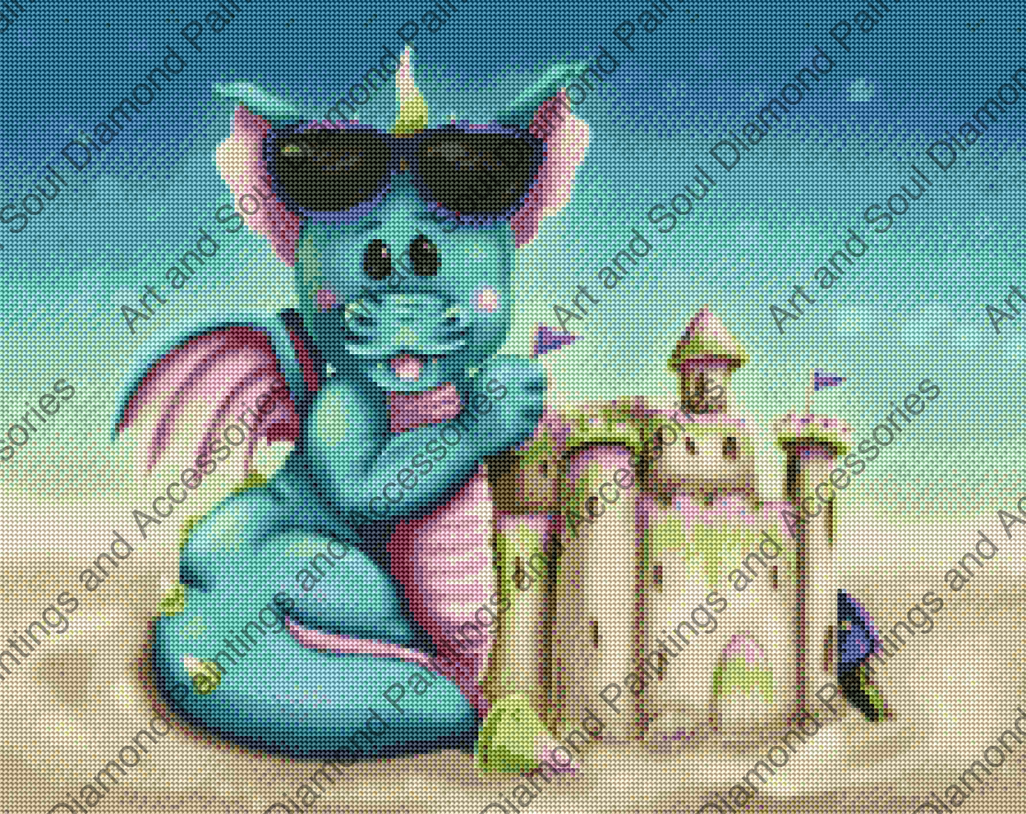 Lil Ember Beach Dragon by Amanda Hicks