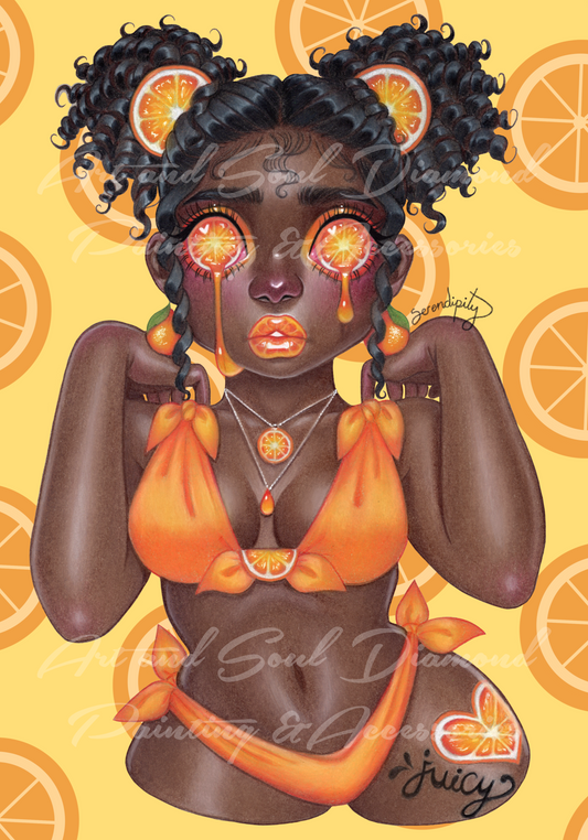 Orange Girl by Serendipity the Artist