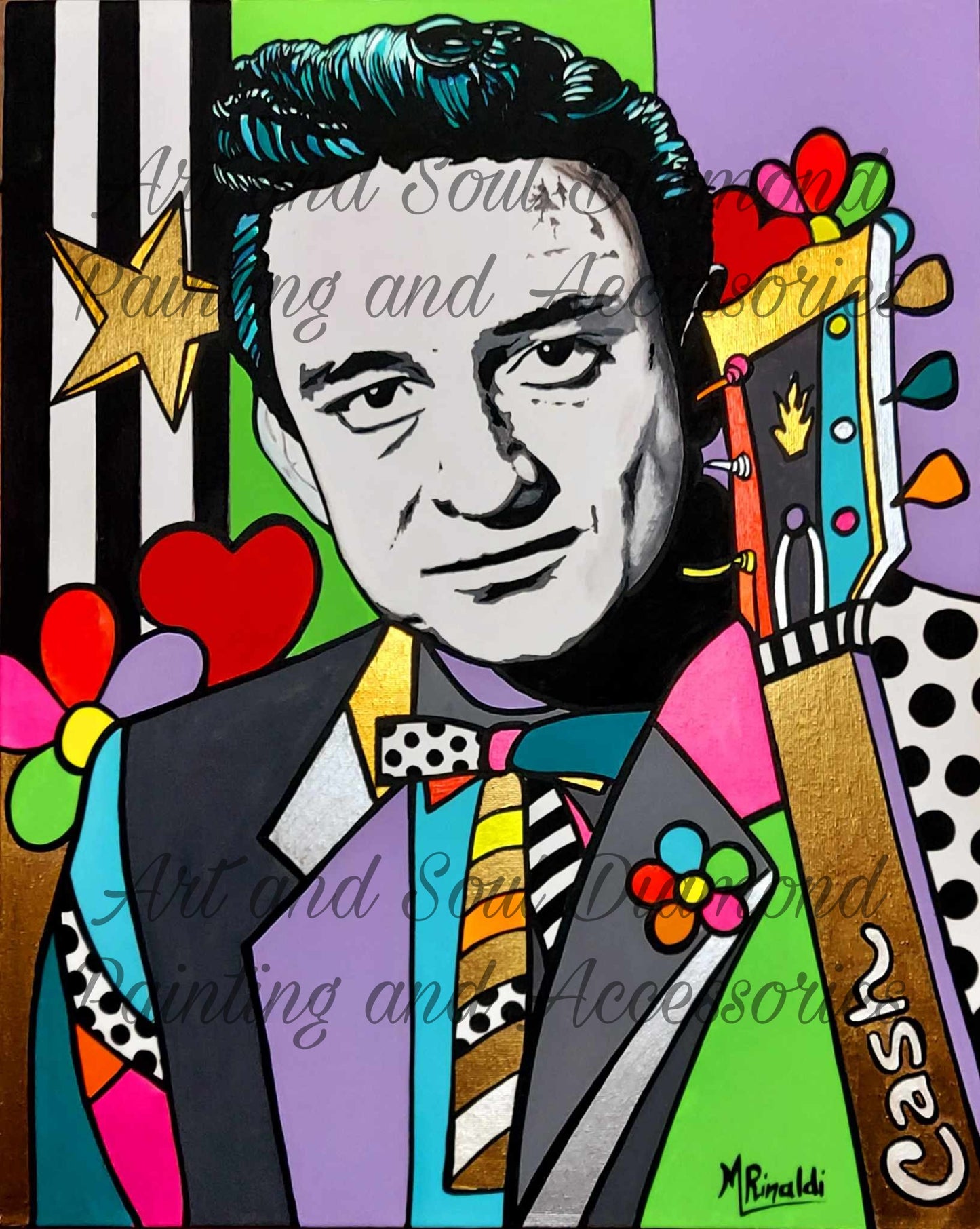 Johnny Cash by Mariella Rinaldi