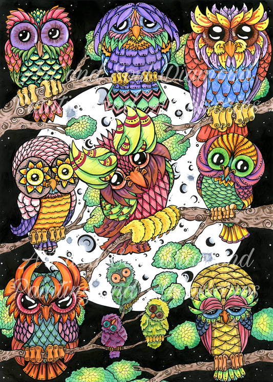 Prism Owls by TanDoll