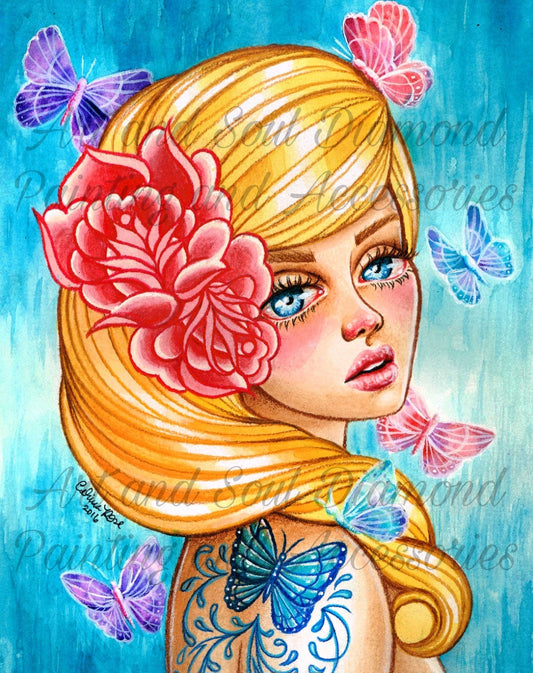Butterfly Blonde by Carissa Rose Art