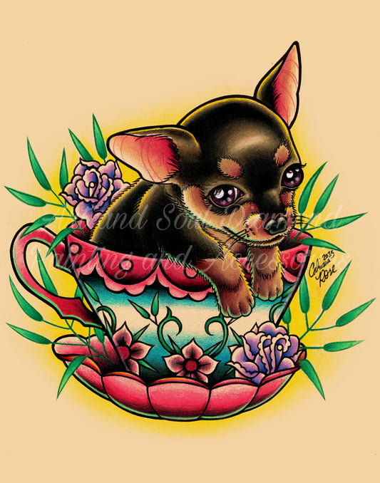 Teacup Pup by Carissa Rose Art