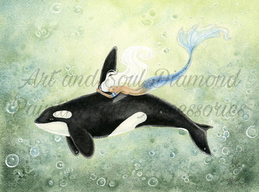 Orca Mermaid by A Woodland Fairytale