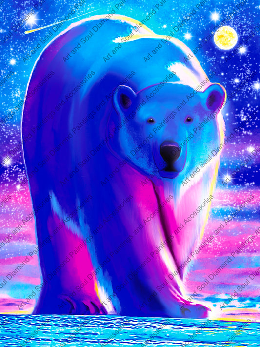 Polar Bear Northern Lights by Nick Gustafson