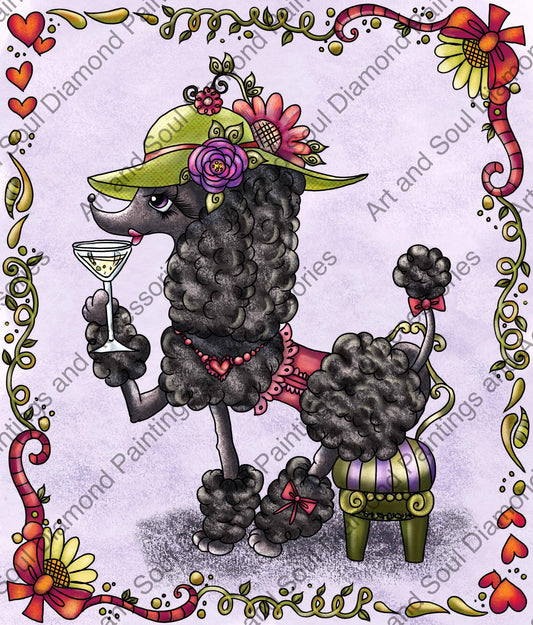 Poodle Happy Hour Bestie by Sherri Baldy