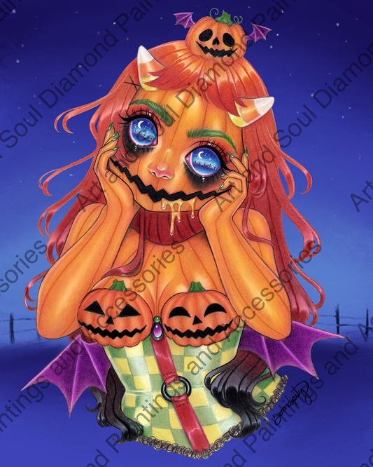 Pumpkin Girl by Serendipity the Artist