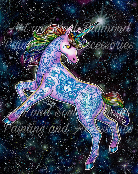 Tattooed Unicorn by Carissa Rose Art