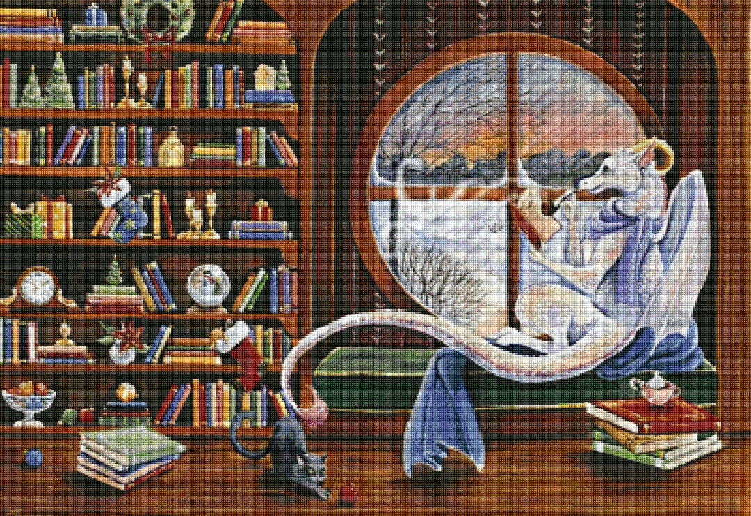 Dragon Library - by Hannah Spiegleman
