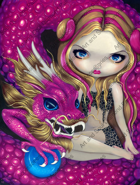 Shimmering Pink Dragon by Jasmine Becket Griffith