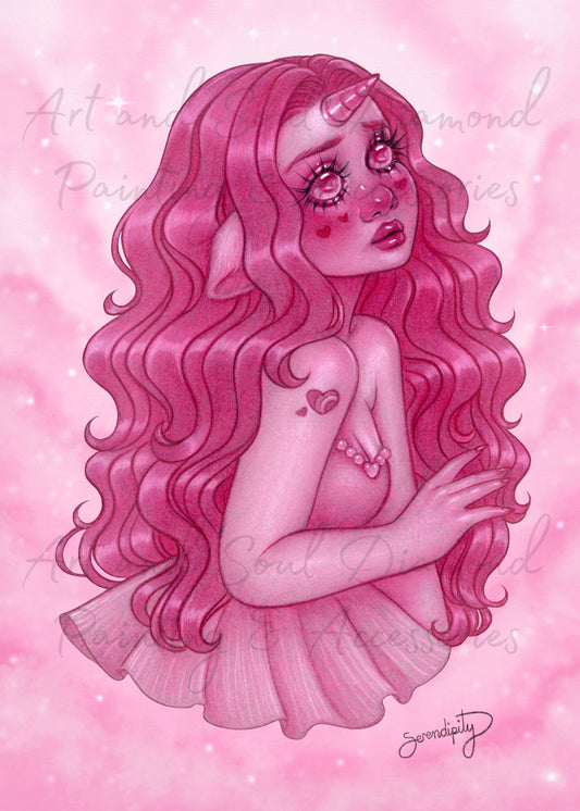 Pink Unicorn Dreams by Serendipity the Artist